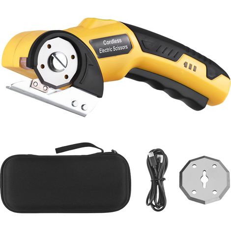 Kabellose Elektrische Schere, 4-v-elektronagelknipser, Wiederaufladbare Elektrische Nähschere, 2000 Ma, Mit Sicherheitsverriegelung Und Led-licht, Geeignet Für Stoffe, Leder, Teppiche, Einkaufswagen