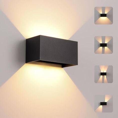 24-w-led-wandleuchte, Ip65 Wasserdicht – 3000 K Warmweißes Licht – Verstellbarer Abstrahlwinkel – Aluminium, Geeignet Für Den Innen- Und Außenbereich