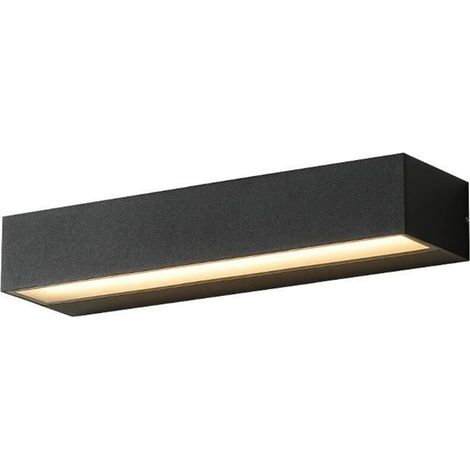 Außenwandleuchte, Led-wandleuchte 3000k Warmweiß - Schwarz 30 Cm