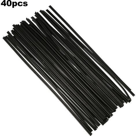 Packung Mit 40 Pp-kunststoff-schweißstäben, 25 Cm Lang, Verschleißfest, Antihaftbeschichtet, Kältebeständig, Schwarz