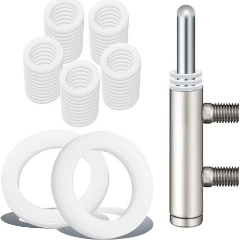 50 Stück Türscharnierscheiben, Scharnierabdeckungen, Kunststoffabstandshalter, 10,2 Mm X 15 Mm, Flache Nylon-scharnierringe Für Außentore, Türscharnierabdeckungen, 1 Mm 25 Stück & 2 Mm 25 Stück (weiß)
