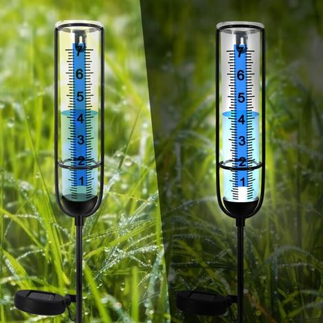 21,3 Cm Regenmesser Für Den Garten, Glas-regenmesser Mit Metallstab, Abnehmbarer Regenmesser, Regenmesser Für Den Außenbereich Für Gärtner, Hof Und Rasen