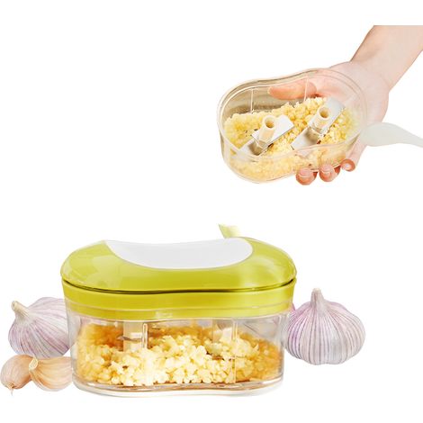 Knoblauchpresse, Manuelle Knoblauchpresse, Klinge Aus Lebensmittelechtem Edelstahl, Zerkleinert Knoblauch Und Ingwer Mühelos