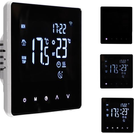 Intelligenter Thermostat Für Fußbodenheizung, 3 A, Programmierbar Und Mit Dem Raumthermostat Verbunden, Weiß