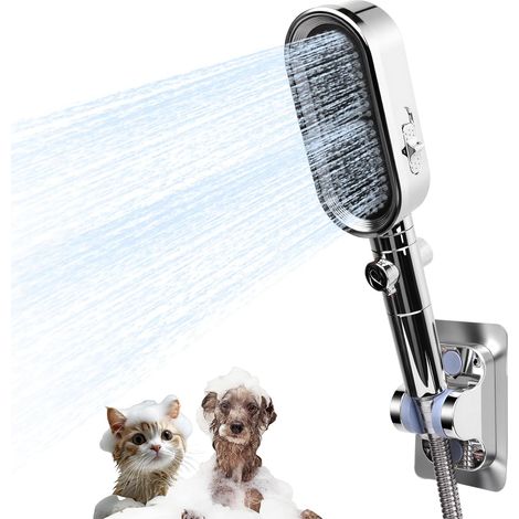 Haustier-badeset, Handbrause Mit 3 M Schlauch Zum Baden, Pflegen Und Massieren, 3 Druckstufen