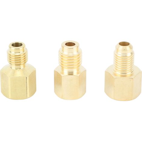 Klimaanlagenadapter Aus Messing – 3-teilig, 1/2 Acme / 1/4 Sae / 5/16 Sae Gewinde, Optimale Abdichtung
