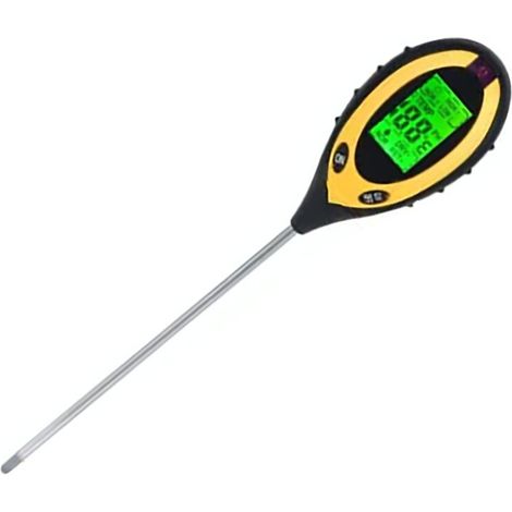 4-in-1 Bodentester: Temperatur, Licht, Luftfeuchtigkeit Und Ph-wert – Ideal Für Familiengärten, Obstplantagen, Reis- Und Gemüseanbau