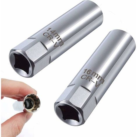14 Mm/16 Mm Magnetischer Zündkerzensteckschlüssel – Chrom-vanadium-stahl – Einfaches Ausbauen Der Zündkerze – Zündkerzenschlüssel-werkzeug