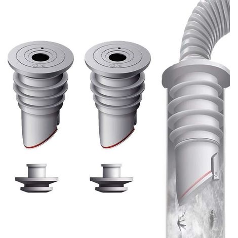 Dichtung Für Waschmaschinenschläuche – 2er-pack Graue Lufterfrischerkappen 35–40 Mm – Elastisches Silikon Für Optimale Abdichtung