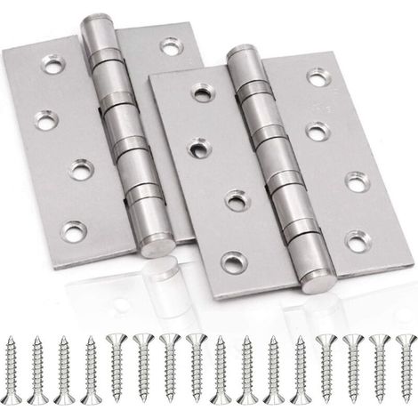 Mm Edelstahl-türscharnier – 2er-set Klappscharniere 100 X 75 Mm – Korrosionsbeständig – Für Massive Innentüren