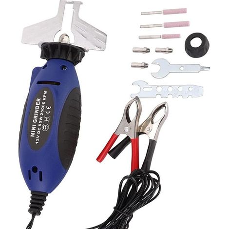 Mini-kettensägenschärfgerät, 12 V Gleichstrom, 55 W, Elektrisches Kettensägen-schleifgerät Mit Drei Schleifscheibengrößen