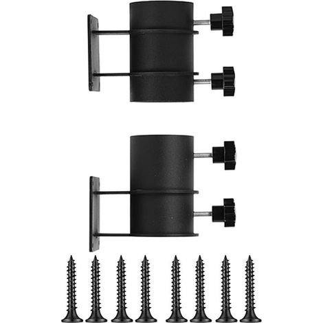 Set Aus 2 Verstellbaren Und Stabilen Sonnenschirmständern Für Terrassen, Geländer, Decks Und Balkone Geeignet Für Vierkantgeländer Von 3,8 Bis 6,3 Cm Rostfreier Metallständer Mit 4 Knöpfen Einfache Mo
