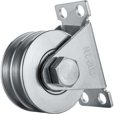 Doppelrolle Mit 2 Kugellagern, Edelstahlwinde, Rollen Für 8 Mm Stahlseile, 500 Kg Tragfähigkeit, 1 Stück Kcnofnc Doppelrolle Mit 2 Kugellagern