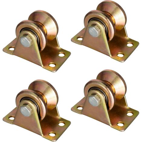 4 Stahl-rücklaufrollen Für 6-mm-seile, Rolle Mit 2 Kugellagern