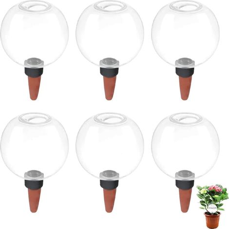 Set Mit 6 Bewässerungskugeln – Großes Fassungsvermögen – 500 Ml – Automatische Pflanzenbewässerung – Transparente Bewässerungskugeln Für Schlafzimmer-, Balkon- Und Gartenpflanzen
