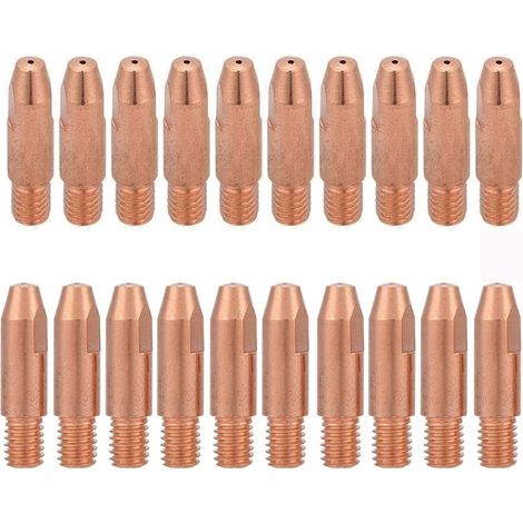 20 Stück 0,8 Mm M6 Kupferkontaktspitze M6 Kontaktrohrdüse Für Binzel 24kd Mig/mag-brenner (0,8 Mm)
