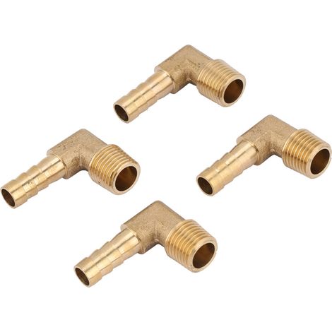 4 Stück Messing-winkel-schlauchanschlussstücke Mit Außengewinde G1/4" 8 Mm