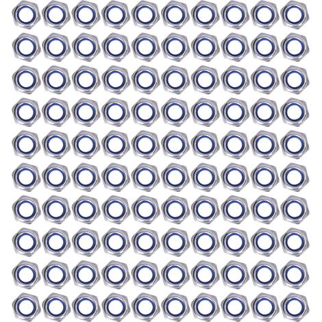 Befestigungssatz Aus Edelstahl, 100-teilig, Nylon-sicherungsmutter, Sicherungsmutter, M5-wartungssatz