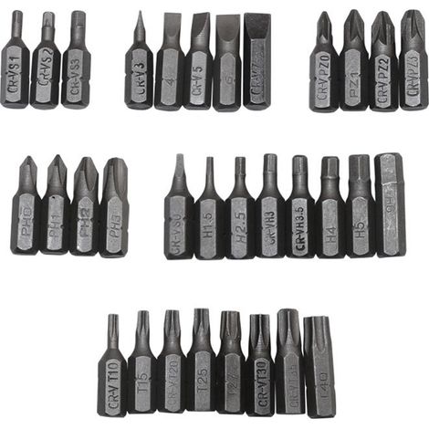 33-teiliges Schraubendreher-bit-set, 45-teiliges Stahlbit-set Mit Langer Magnetischer Verbindungsstange Und 6,35 Mm (1/4") Schaftdurchmesser