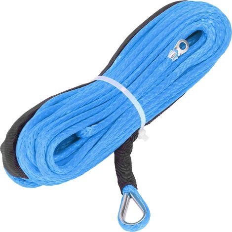 4,8 Mm X 15 M Seilwindenseil Aus Synthetischen Fasern, 5500 Lb Bruchlast, Wasserdicht Für Atv/utv-anhänger, Blau