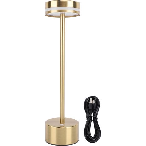 Wiederaufladbare, Kabellose Tischleuchte, Modern, Verstellbar, 3 Farbtemperaturen, Tragbar, Für Den Nachttisch, Gold