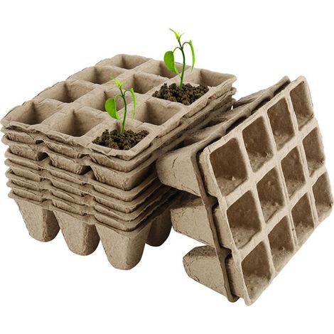 Anzuchtschale, Biologisch Abbaubarer Papiertopf, Anzuchtset Für Pflanzen Und Kräuter, 10 Stück