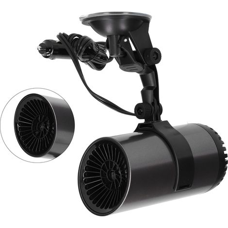 2-in-1 Autoheizung Und Ventilator, 150 W, 12 V Dc, Tragbarer Plug-and-play-entfroster Mit 360° Drehbarem Ständer Und Saugnapf