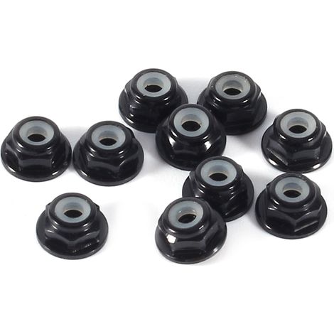 10 Stück M2 Nylon-einsatz-sechskantmuttern Aus Aluminium, Selbstsichernd, Schwarz