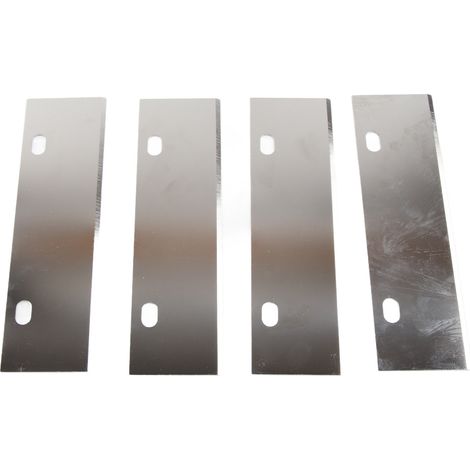 Grillreinigerklingen Aus Edelstahl, Robuste Ersatzklingen Für Grillplatten Zur Reinigung Von Grills Im Freien, 4 Stück
