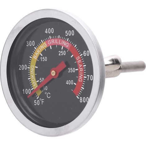 Ofenthermometer Aus Edelstahl, Großes 2,4-zoll-zifferblatt, Zum Kochen Und Backen Mit M10-gewinde, Geeignet Zum Grillen, Braten, Räuchern Und Barbecue.