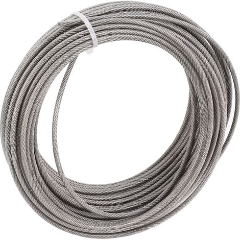 Drahtseilset, 20 Meter Lang, 3 Mm Durchmesser, Spannschloss Aus Edelstahl 304 Für Den Garten