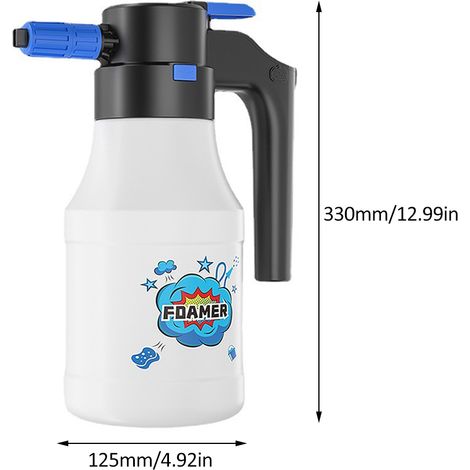 Elektrischer Schaumsprüher Für Autos, 1,5 L, Druckbeaufschlagt, Mit Kabelloser Pumpe, Usb-aufladbar, 1800 Mah, Zum Waschen, Gärtnern Und Zur Tierpflege
