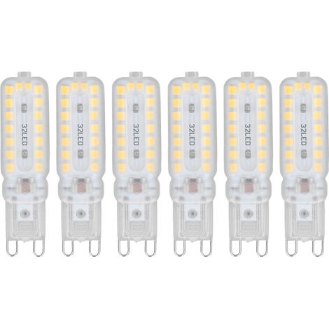 G9 7w Led-lampen, Dimmbar, 360°-beleuchtung, Ersatzlampen Für Wand-, Tisch- Und Schranklampen, Warmweiß, 220–240 V, 6 Stück