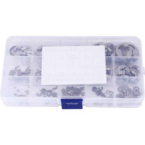 300-teiliges E-clip-set, Edelstahl-sicherungsring-sortiment, M1,2 M15