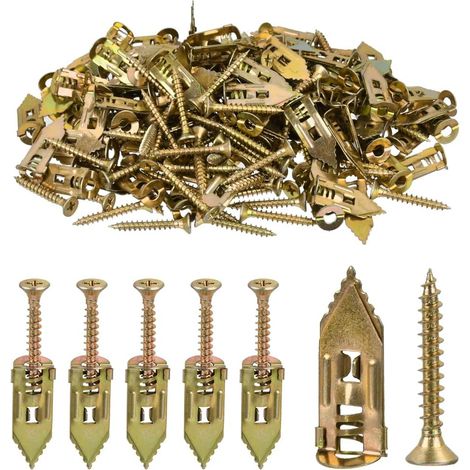 Selbstbohrende Gipskartondübel – 60 Stück Mit Schrauben, Dübel Für Gipskartonplatten, 12 X 30 Mm