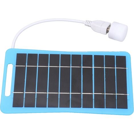 Solarpanel Mit Beleuchtetem Griff, 5v 5w Blaues Tragbares Usb-ladegerät Für Outdoor-camping
