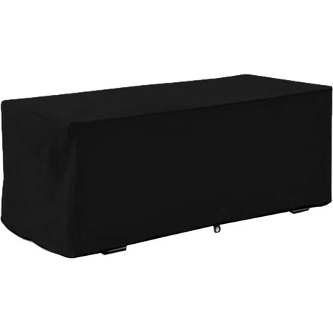 Uv-beständiger Deckel Für Garten- Und Terrassenbox, Aufbewahrungsschutz 123x62x55cm (schwarz)