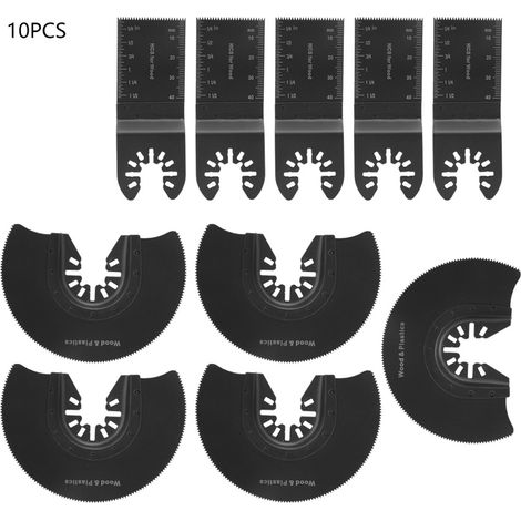 10-teiliges Set Oszillierender Multifunktions-sägeblätter, Elektrowerkzeug-schneidset