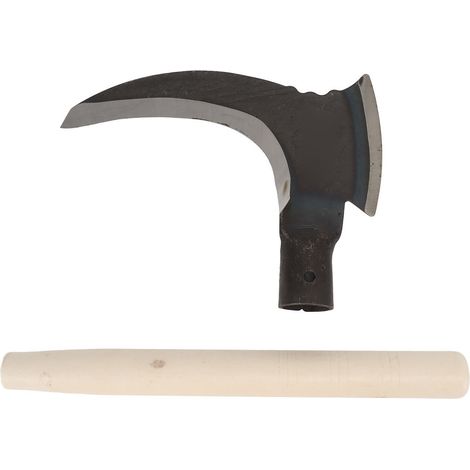 Multifunktionale Sichel Aus Manganstahl Zum Baumschnitt, Sichel Für Gartengeräte, Einschneidiger Kopf, Holzgriff