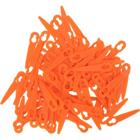Orangefarbene Kunststoffmesser Für Rasenmäher, 100 Stück, Rasenmäherzubehör Passend Für Stihl Polycut 2-2 3-2