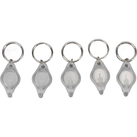 Mini-led-schlüsselanhänger-taschenlampe, Tragbar, Zur Schmucksuche, Weißes Licht, 5 Stück