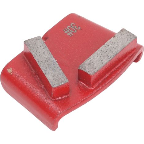 Diamantschleifschuhe, Rotes Trapez, 2 Lange Zähne, Werkzeug Zum Polieren Von Betonböden, Körnung 30, 3 Stück