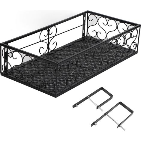 Balkonblumenständer, Hängeampel Für Blumentöpfe, Schmiedeeiserner Zaun, Fensterbank Für Den Innenbereich, Sukkulentenregal Geeignet Für 6,5 Cm Geländer