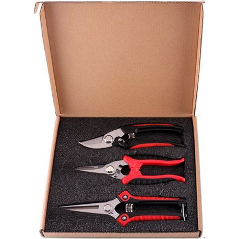 Professionelle Gartenschere, 3-teilig, Handschere Mit Klingen Aus Edelstahl Zum Schneiden