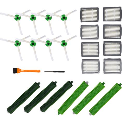 Staubsauger-ersatzteile, Zubehörset Passend Für Die I3-serie, 3 Paar Walzenbürsten, 8 Filter, Seitenbürsten, 24 Teile
