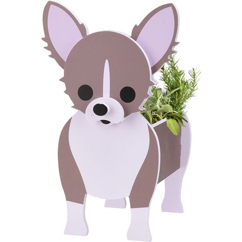 Dekorativer Hunde-pflanztopf, Hohe Tragkraft, Niedliche Blume Für Zuhause Und Garten, Chihuahua, Kleine Größe