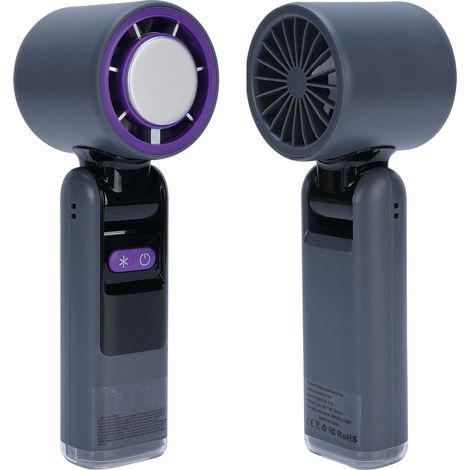 Tragbarer Ventilator Mit Led-anzeige, Hohe Drehzahl, Bürstenlos, Usb-aufladbar, Klein Für Zuhause, Reisen Und Büro