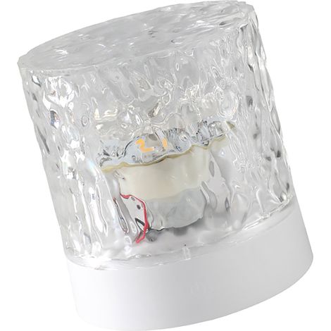 Nachtlicht Mit Wasserwelleneffekt, Dynamische Und Romantische 360-grad-led-tischleuchte Für Wohnzimmer Und Schlafzimmer, Trendiges Monochromatisches Design Ohne Drehung