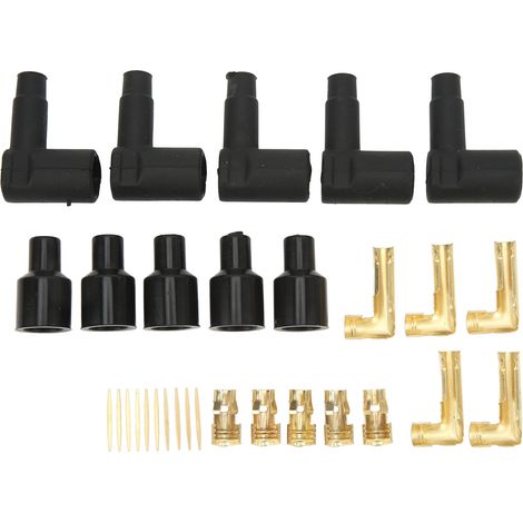 Schwarzes Gummi-anschlusskabelset, 30-teilig, Zündspulenkabelbündel, Geeignet Für 6-10 Mm Kabel