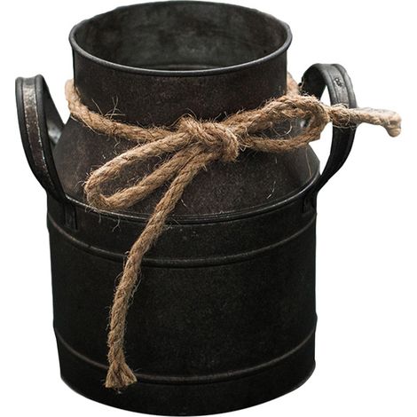 Vintage-metall-gartenpflanzentöpfe, Hängender Milchfass-blumeneimerhalter